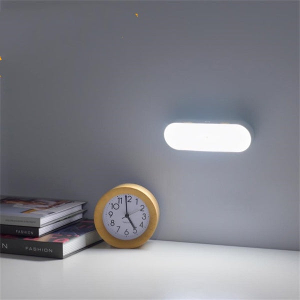 LED Wall Lamp Motion Sensor Rechargeable 14cm White Night Light Hallway Stairs USB Wireless Sensor Lamp Cabinet Lighting | Sansoti