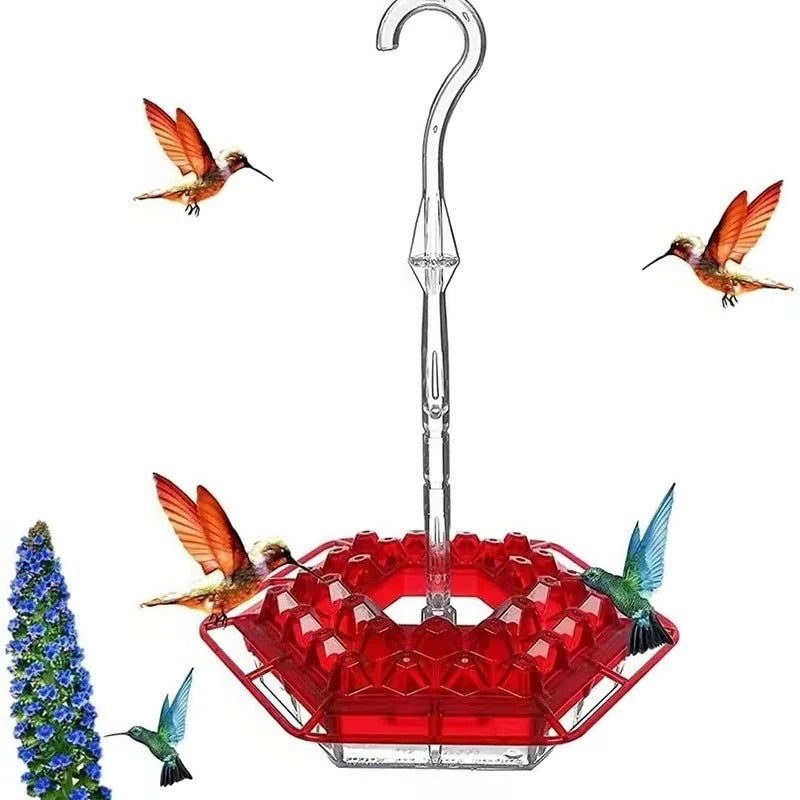 Outdoor Hummingbird Feeder with Ant Guard, 30 Feeding Ports, Hanging Bird Feeder, Garden Decoration | Sansoti