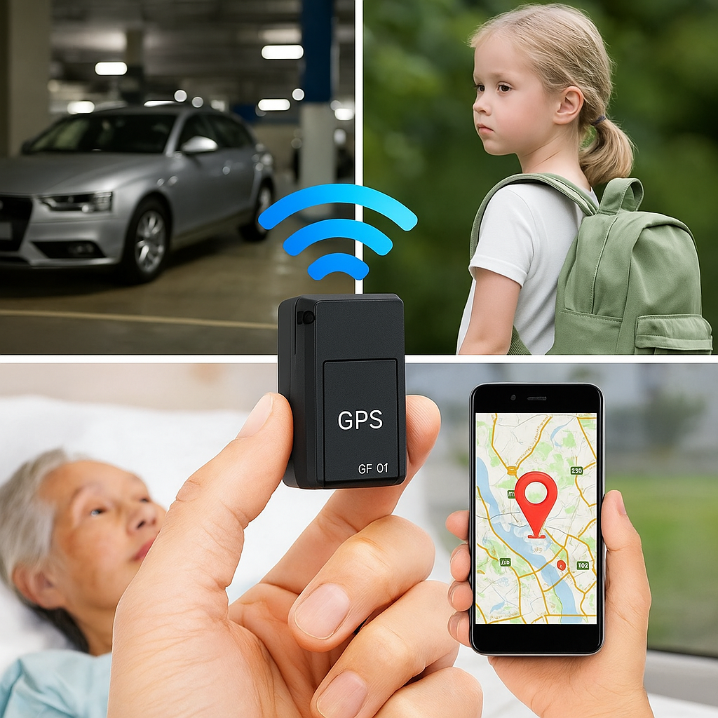 Mini traceur GPS magnétique portable pour véhicules et personnes | Système de suivi de localisation en temps réel compact avec enregistrement vocal et 12 jours d'autonomie | Sansoti