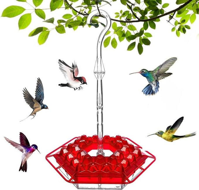 Outdoor Hummingbird Feeder with Ant Guard, 30 Feeding Ports, Hanging Bird Feeder, Garden Decoration | Sansoti