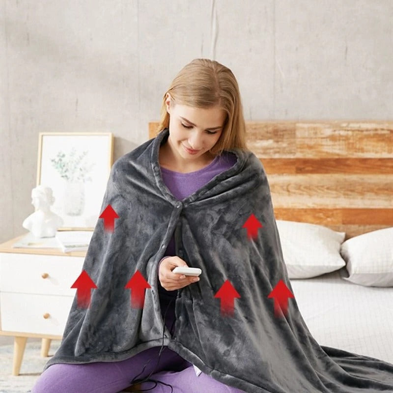 USB Verwarmbare Deken 150x80cm Draagbaar 3 Warmtestanden Camping Kantoor Reis Plaid Elektrisch Warmtedeken | Sansoti
