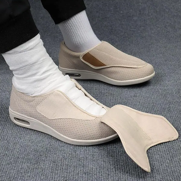 Chaussures de confort extra-larges avec semelle intérieure en mousse à mémoire de forme, lacets, chaussures de marche pour femmes et hommes, unisexes, pieds nus, respirantes et sportives | Sansoti