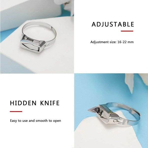 Stainless Steel Self-Defense Ring with Hidden Blade – Compact Safety for Emergencies | Sansoti
