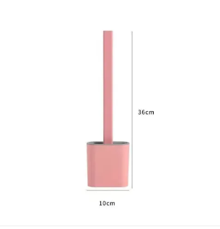 Silicone Toilet Brush Antibacterial Wall Holder Flexible Bristles Bathroom Hygienic Space-Saving | Sansoti