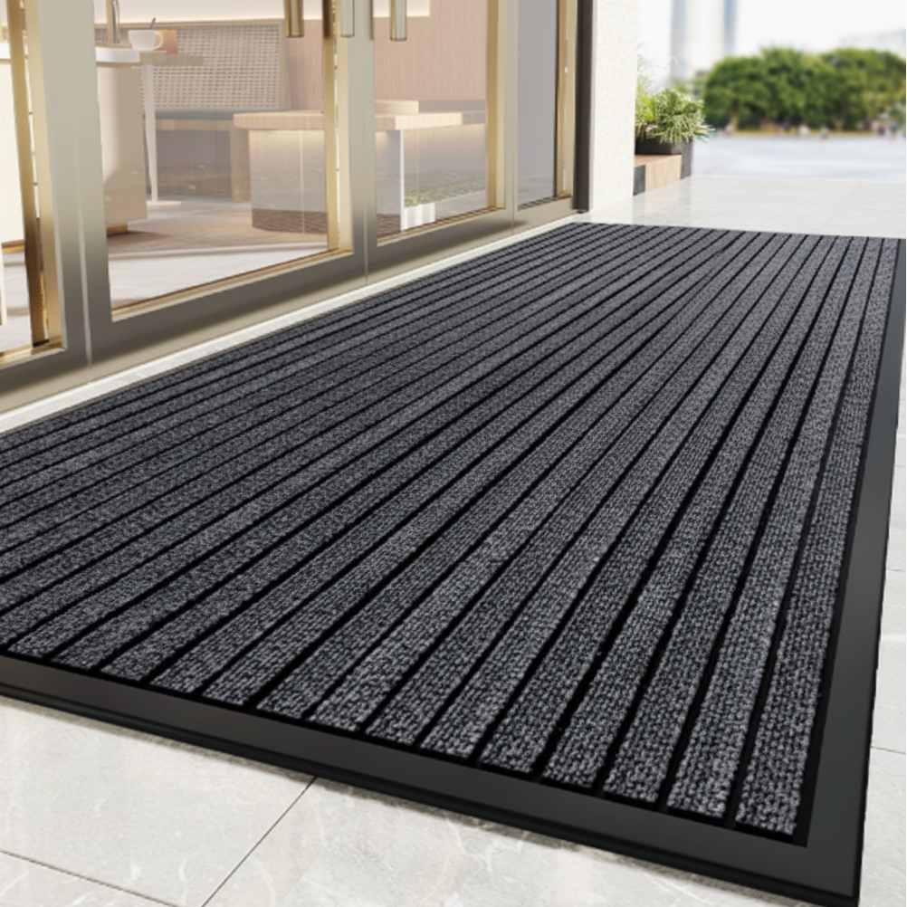 Deurmat Antislip met Rubberen Onderkant Strepen Design voor Entree Hal Gang Buitendeur Binnen Buiten | Sansoti
