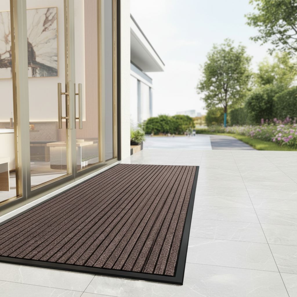 Deurmat Antislip met Rubberen Onderkant Strepen Design voor Entree Hal Gang Buitendeur Binnen Buiten | Sansoti