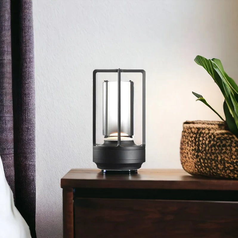 Wireless Dimmable LED Table Lamp Rechargeable Touch Control Ambient Light Night Light USB-C Black Gold Silver | Sansoti