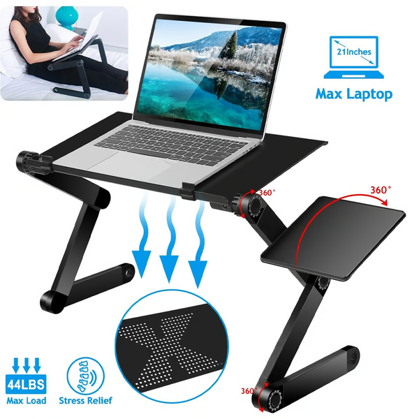 360° Rotatable Ergonomic Laptop Stand with Adjustable Height and Tilt Angle for Working from Home | Sansoti