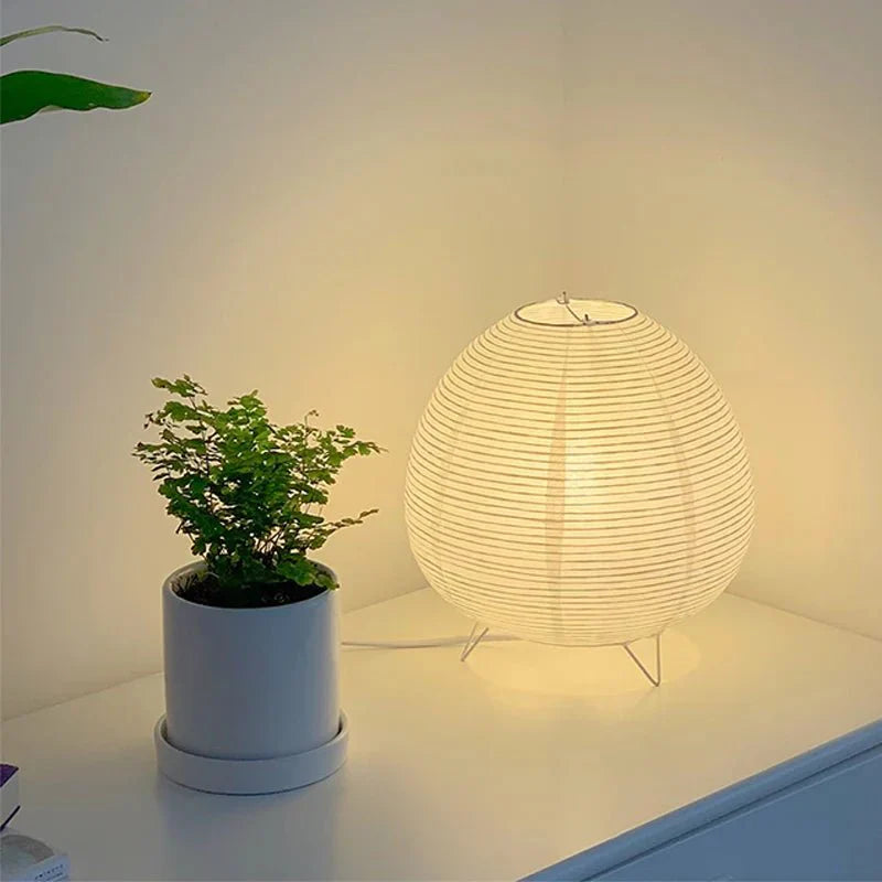 Tafellamp Papier Aluminium E14 LED 21x23 cm Warm Licht Slaapkamer Woonkamer Japandi Wabi Sabi Verlichting | Sansoti