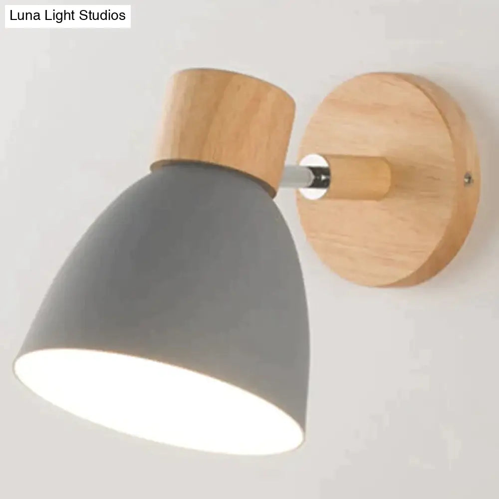 Wooden Wall Reading Light E27 Socket Scandinavian Design Ambient Reading Light Bedside Lamp Living Room Bedroom | Sansoti