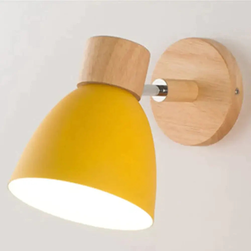 Wooden Wall Reading Light E27 Socket Scandinavian Design Ambient Reading Light Bedside Lamp Living Room Bedroom | Sansoti