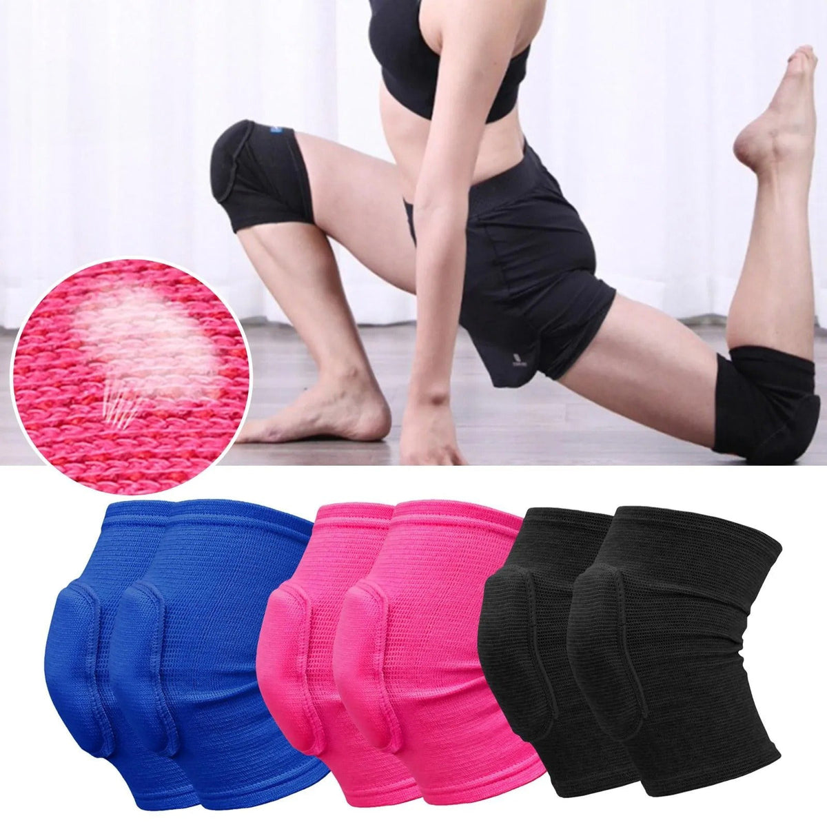 Knee Pads with Thick EVA Padding for Training, Yoga, and Household Work – Comfortable Knee Supports for Hard Floors | Sansoti