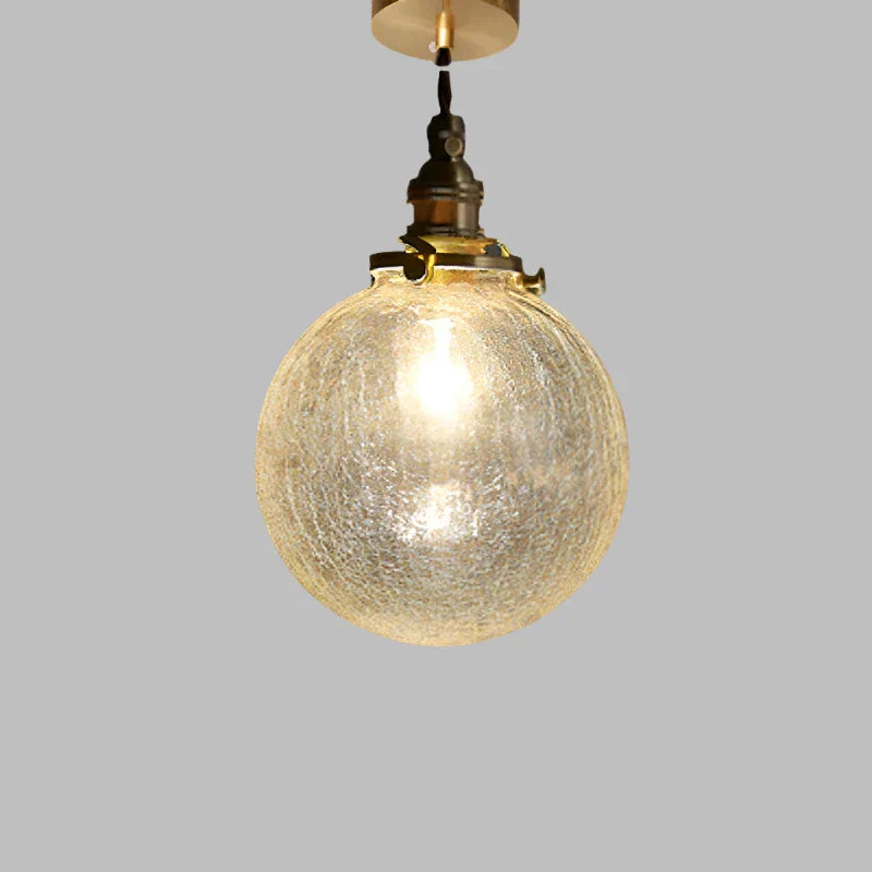 Suspension en cristal transparent Scandinave Rétro E27 15cm LED Salle à manger Salon Minimaliste | Sansoti