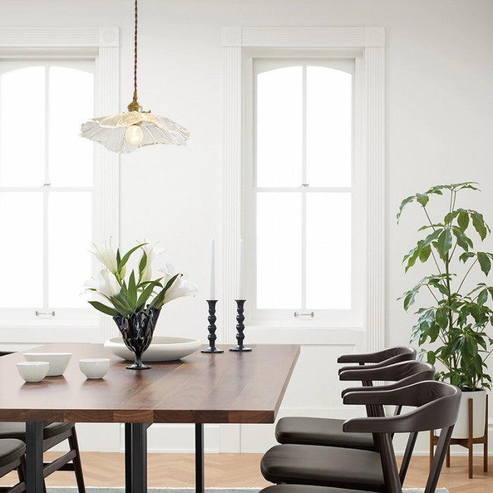 Glazen Bloemplafond- en Hanglamp met Messing Binnenlicht Retro Design Scandinavisch Eetkamer Slaapkamer | Sansoti