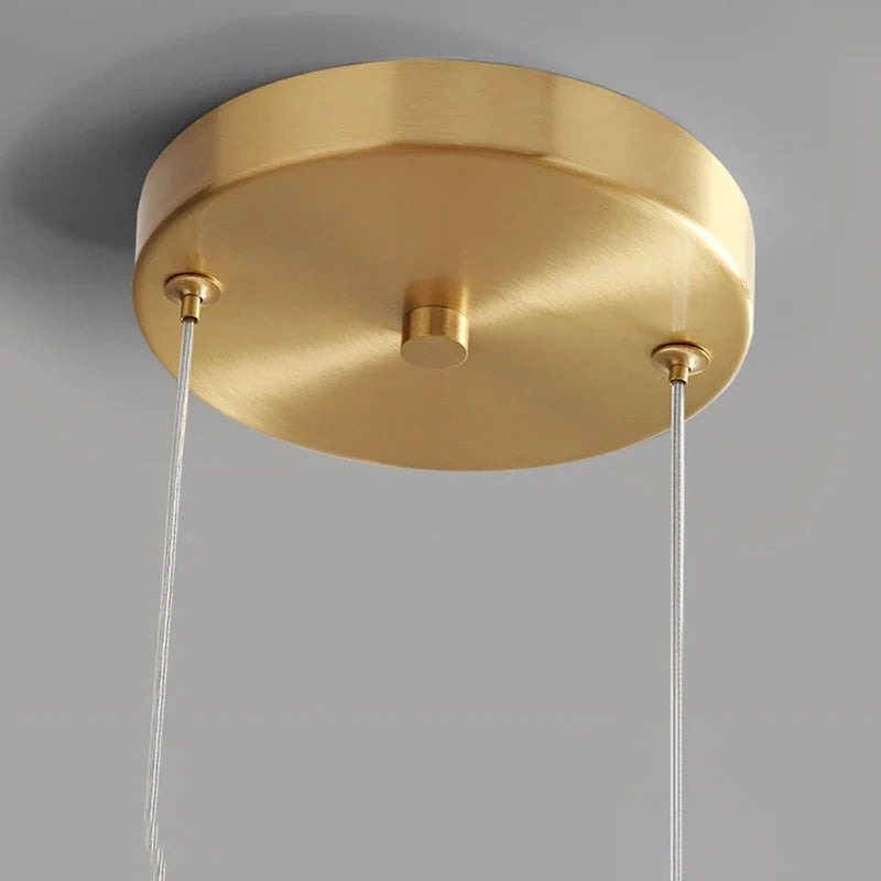 Lámpara colgante nórdica de vidrio LED, coñac y gris ahumado, estilo escandinavo | Sansoti