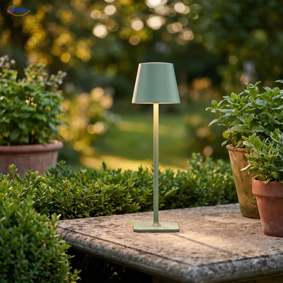 Draagbare LED-lamp Dimbaar Oplaadbaar USB-C IP54 Waterbestendig voor Tafel Binnen Buiten Tuin Terras | Sansoti