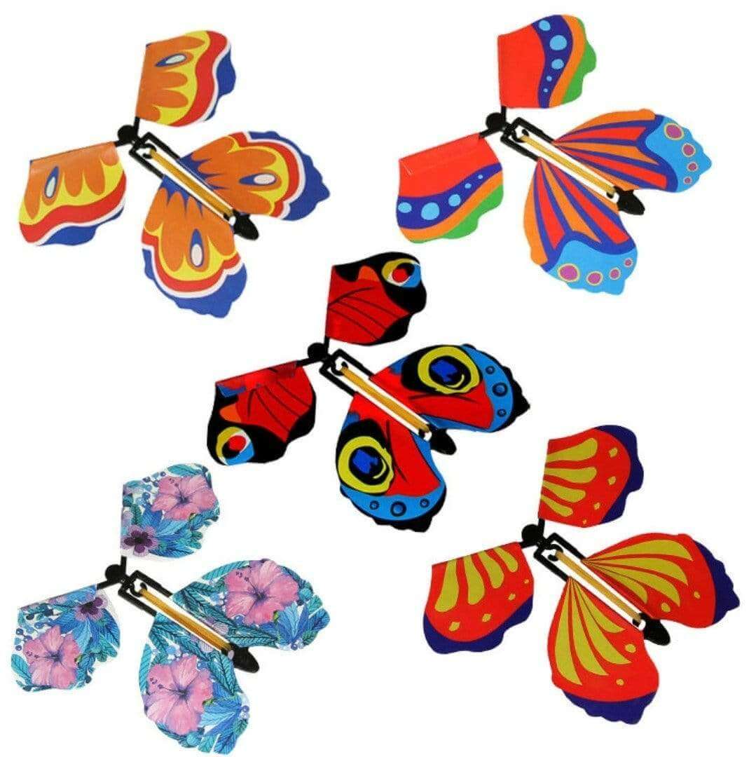 Flying Butterflies Surprise 10x12cm Wind-Up Cardboard Toy Children's Party Decoration Gift Card | Sansoti