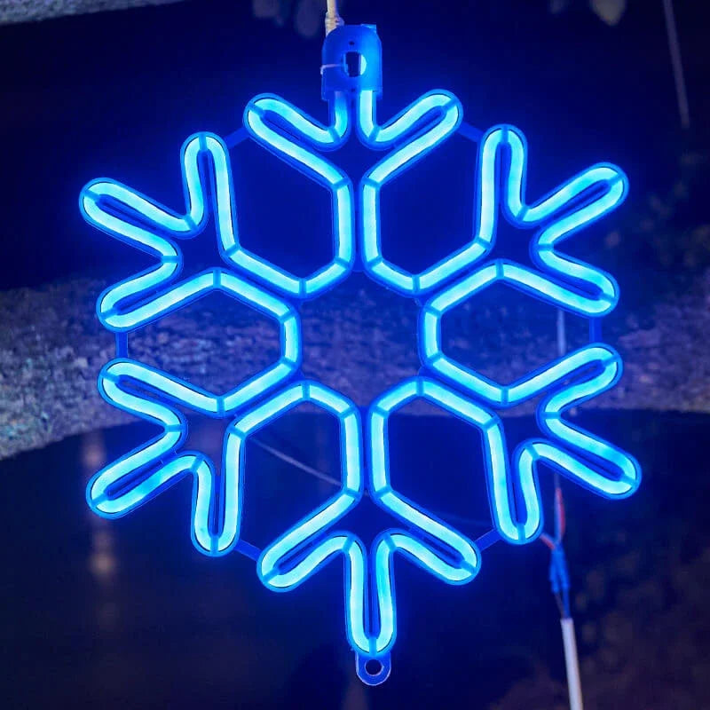 LED Sneeuwvlok Hangverlichting Buiten Warmwit Kerstverlichting Balkon Tuin Terras Decoratief Sfeervol Winter | Sansoti