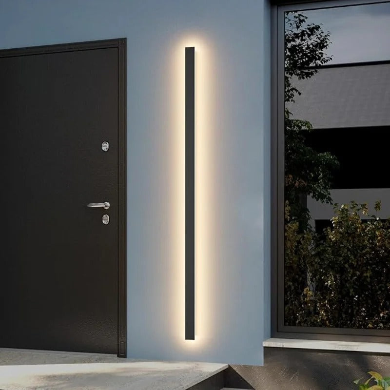 LED-Außenwandleuchte IP65 Wasserdicht Minimalistisch Schwarz Weiß Stimmungsvolle Treppenbeleuchtung Fassadenleuchte 60-200cm | Sansoti