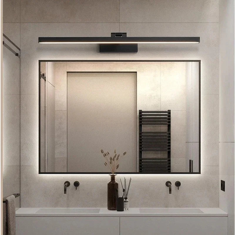 Mirror Lamp LED Bathroom Waterproof Black Silver 40cm to 110cm Mirror Lighting | Sansoti