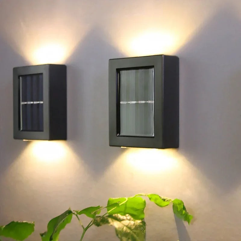 Solar LED Outdoor Wall Light Warm White Light Waterproof IP65 Garden Lighting Solar-Powered Motion Sensor | Sansoti