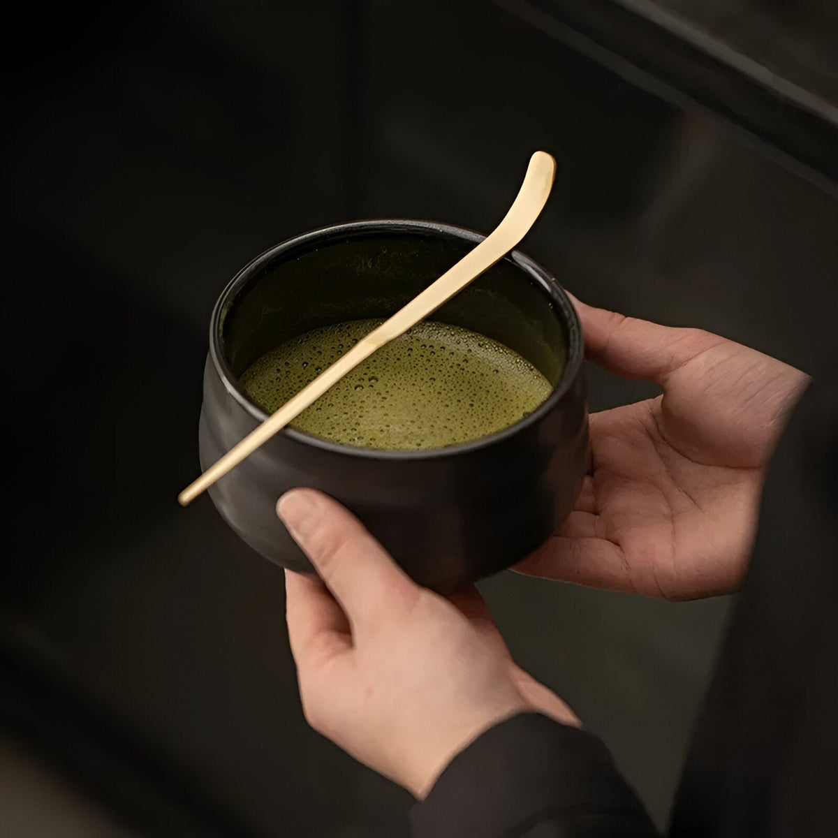 Zestaw matcha 4-elementowy Ceramiczny z bambusową trzepaczką | Sansoti