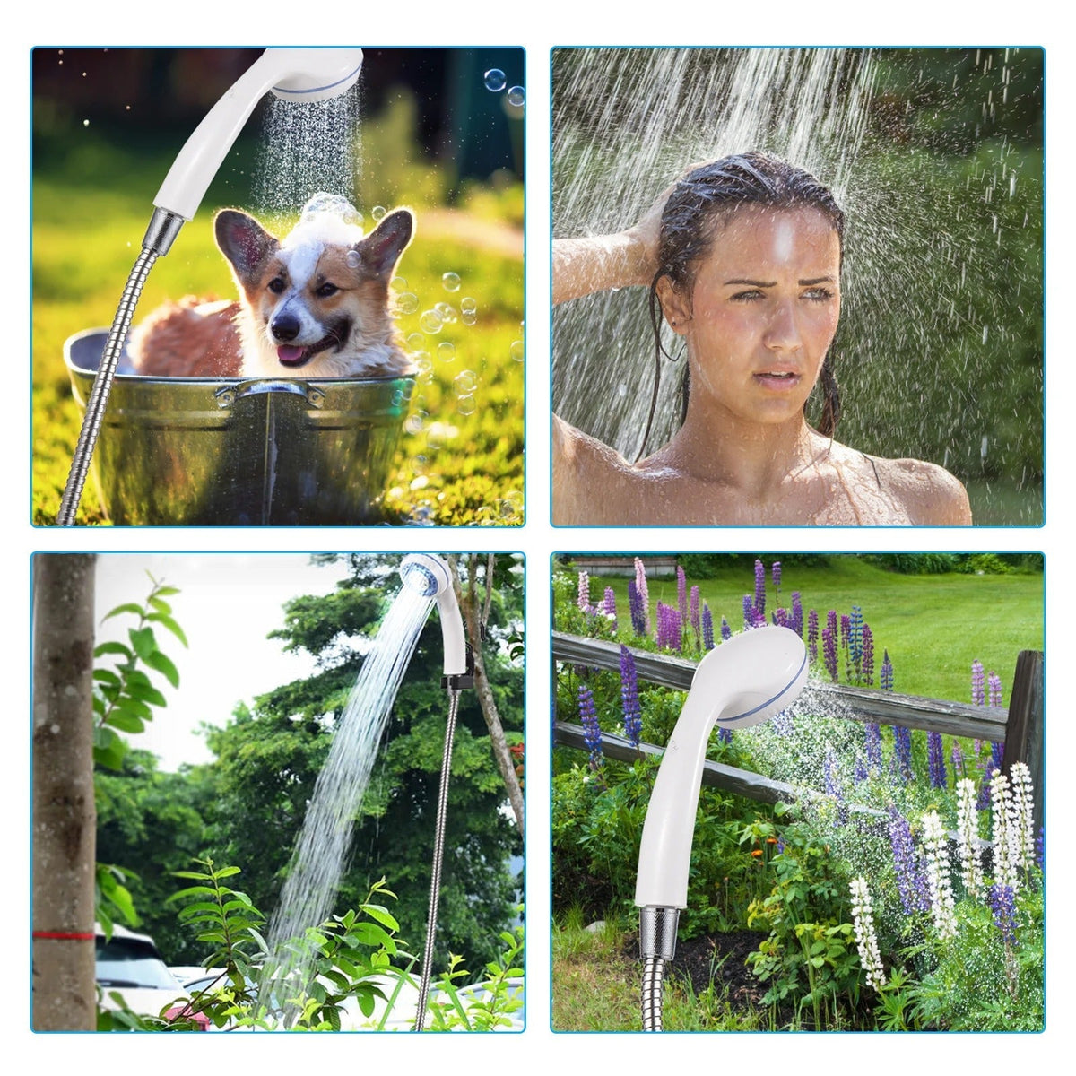 Portable Camping Shower Rechargeable USB for Outdoor Hiking Camping Beach | Sansoti