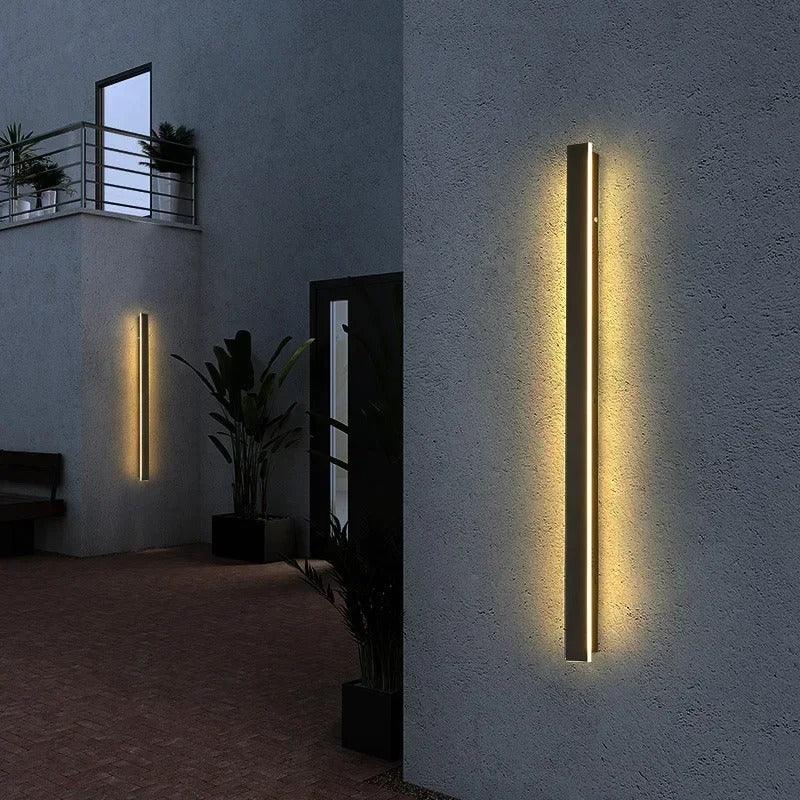 LED-Wandlampe Außen Innen IP65 Wasserdicht 30cm bis 120cm Minimalistisch Modern | Sansoti