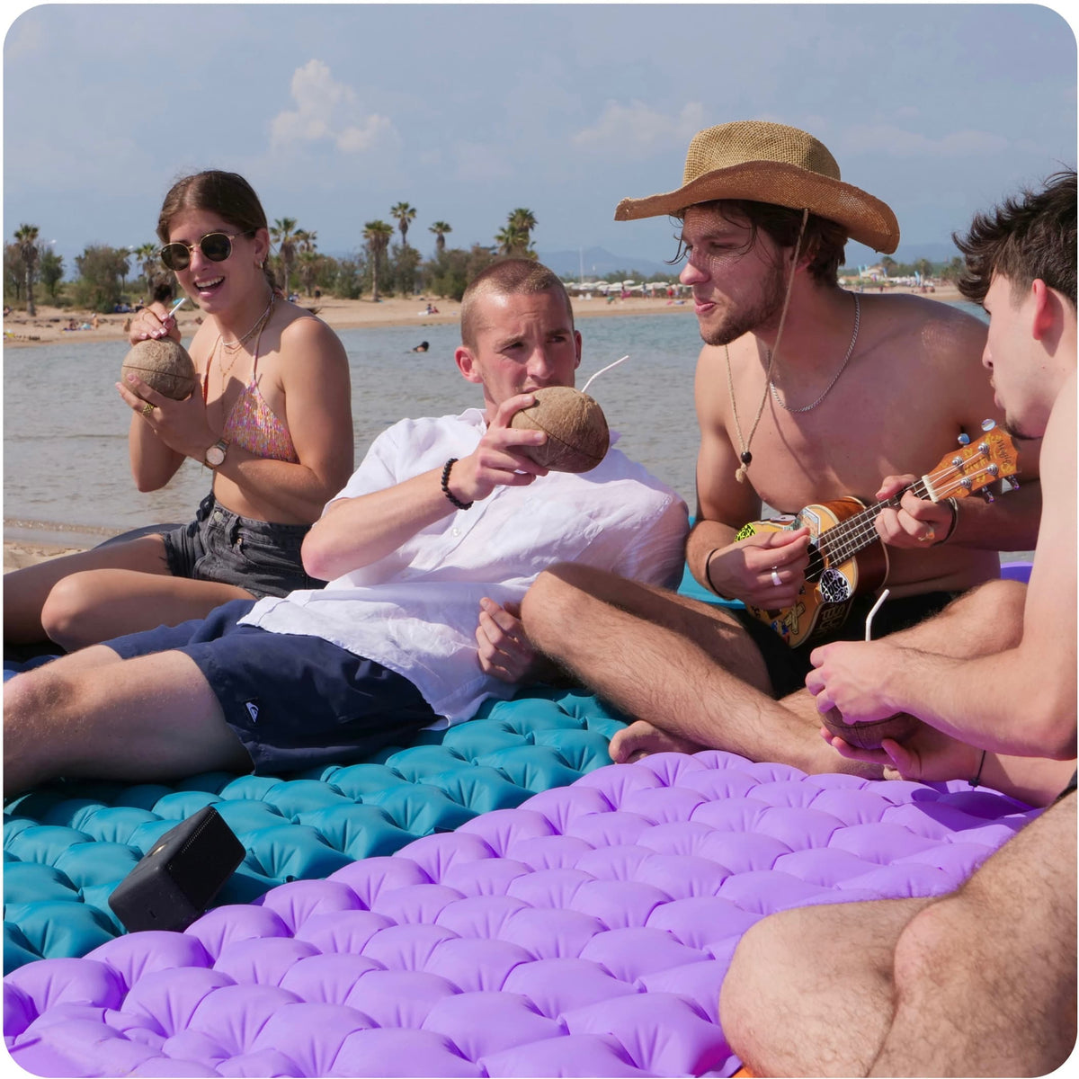 Self-Inflating Sleeping Mat with Integrated Pump for Outdoor Camping Hiking | Sansoti