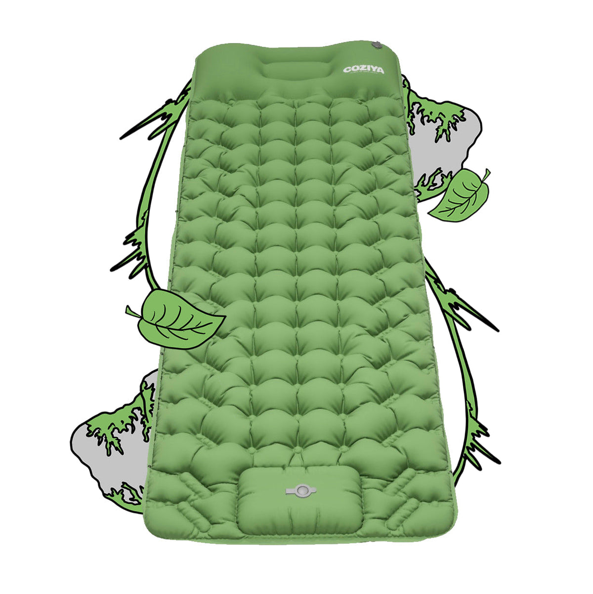 Self-Inflating Sleeping Mat with Integrated Pump for Outdoor Camping Hiking | Sansoti