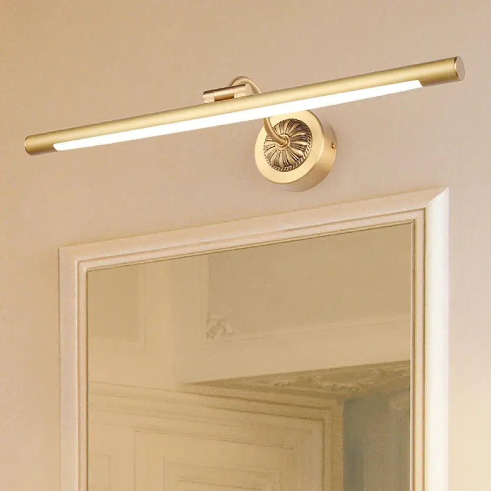 Adjustable LED Wall Light with Swivel Arm, Metal, for Bathroom Mirror Lighting, Black and Bronze, 17–30 cm, Modern | Sansoti