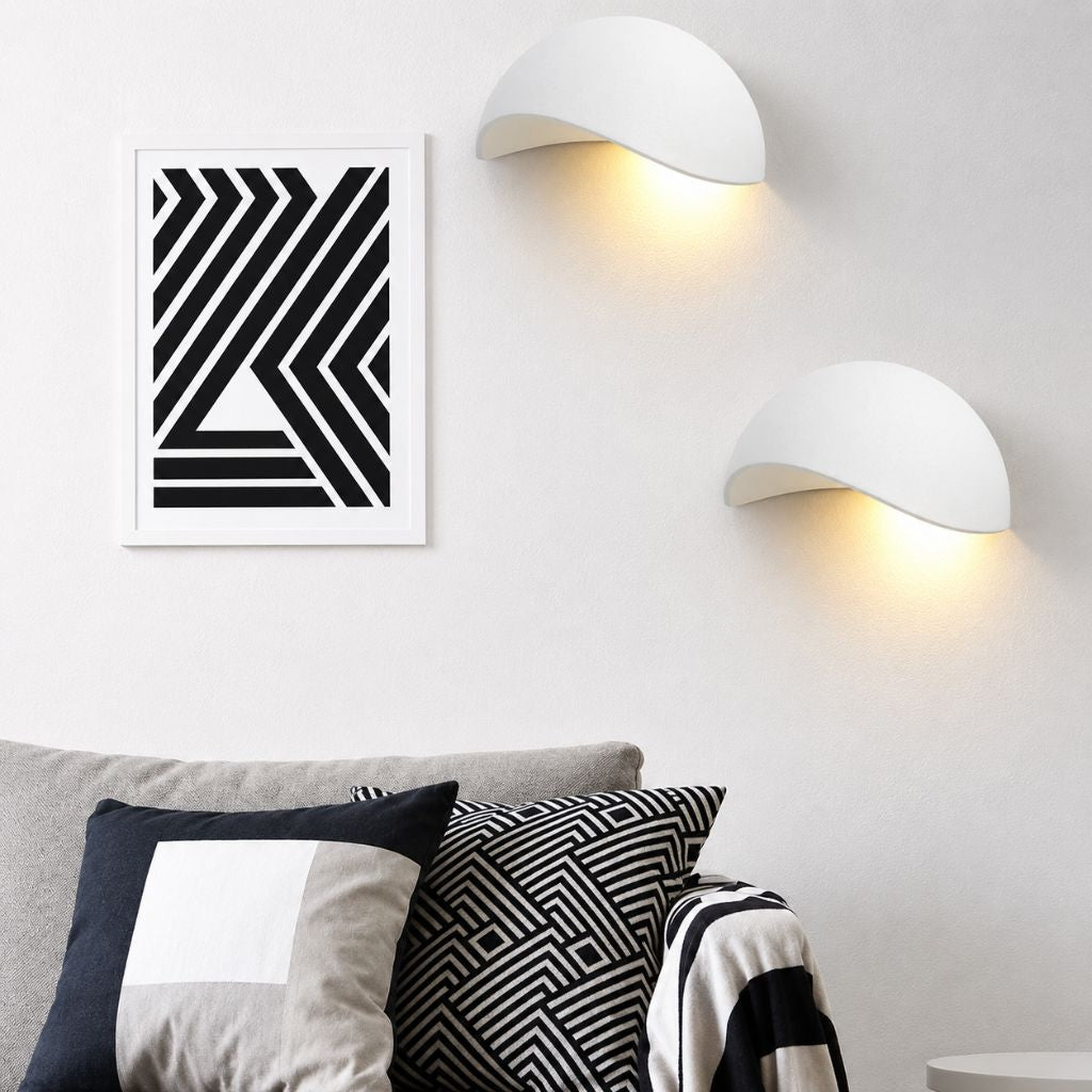 Semicircular LED Wall Light Aluminium 20cm Warm Neutral White Light Bedroom Living Room Hallway Waterproof IP65 | Sansoti