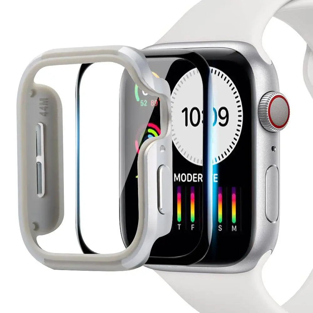 Aluminum Smartwatch Protective Case 40mm 44mm with Integrated Screen Protector Rugged Housing Accessory | Sansoti
