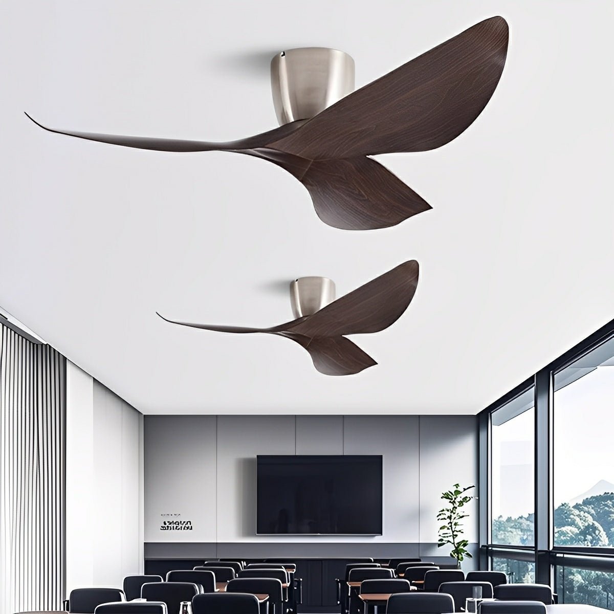 Plafondventilator 6 Snelheden Omkeerbaar DC Motor Stil 38-48 cm Modern Minimalistisch Design Zonder Licht | Sansoti