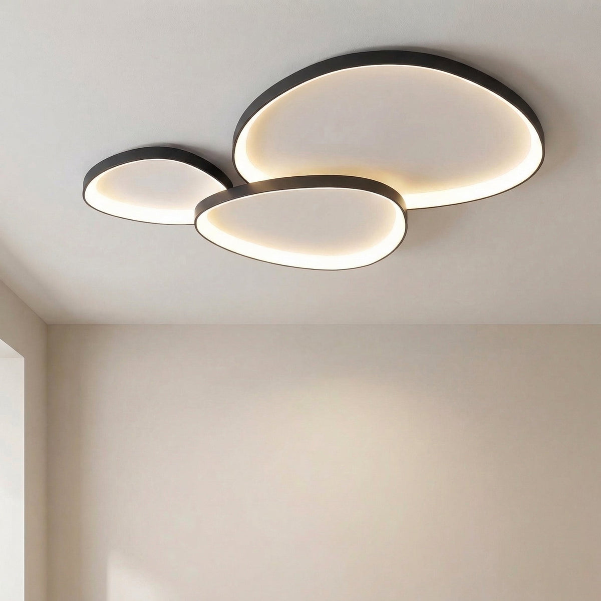 Minimalist LED Ceiling Light Aluminum 90x60cm Dining Room Living Room Lighting Modern Clean Lines | Sansoti