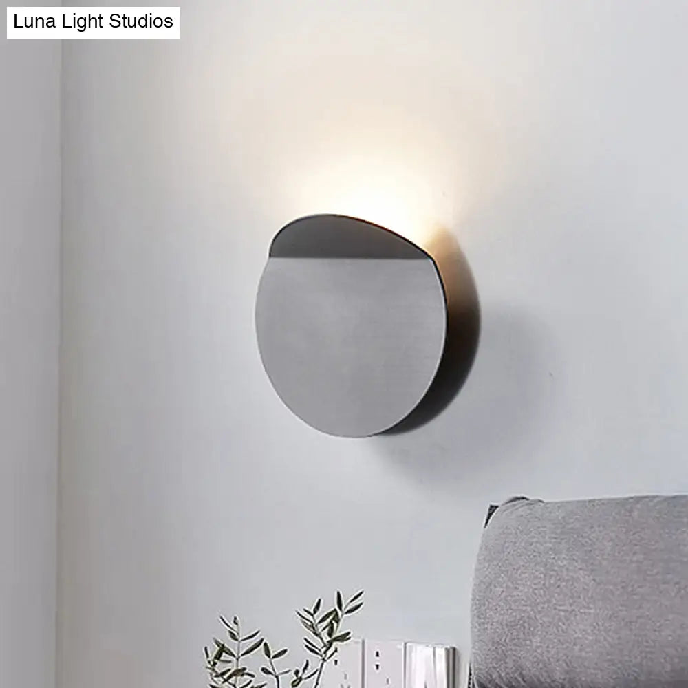 Round Metal Wall Light, Dimmable LED, Warm White, Hallway, Corridor, Modern Scandinavian Design, Atmospheric Light | Sansoti