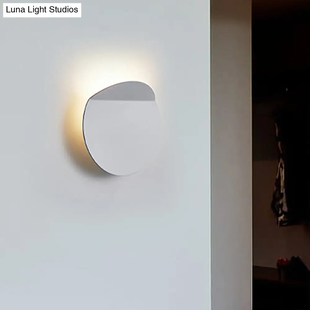 Round Metal Wall Light, Dimmable LED, Warm White, Hallway, Corridor, Modern Scandinavian Design, Atmospheric Light | Sansoti