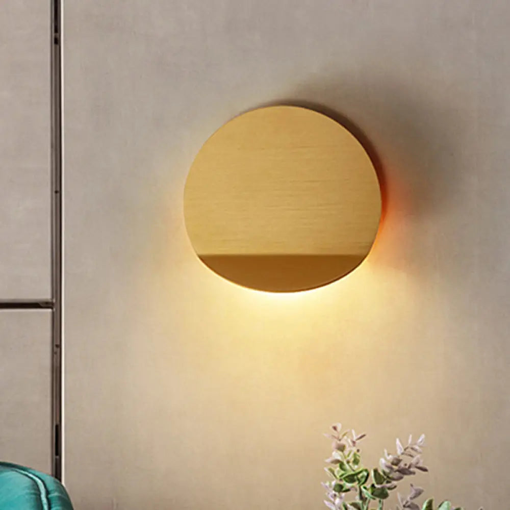 Round Metal Wall Light, Dimmable LED, Warm White, Hallway, Corridor, Modern Scandinavian Design, Atmospheric Light | Sansoti
