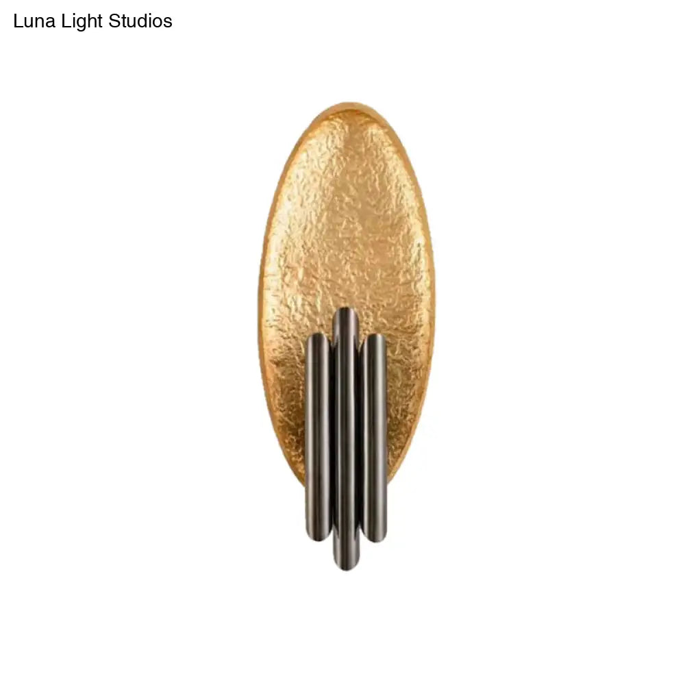 Moderne Wandlamp Duo met Ovale Backplate Cilindervormige Kappen Zilver Goud Indoor Sfeerlicht E14 Fitting | Sansoti