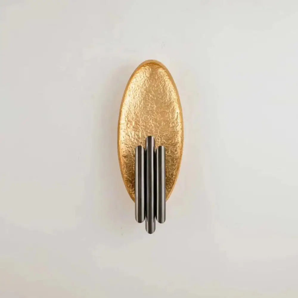 Moderne Wandlamp Duo met Ovale Backplate Cilindervormige Kappen Zilver Goud Indoor Sfeerlicht E14 Fitting | Sansoti