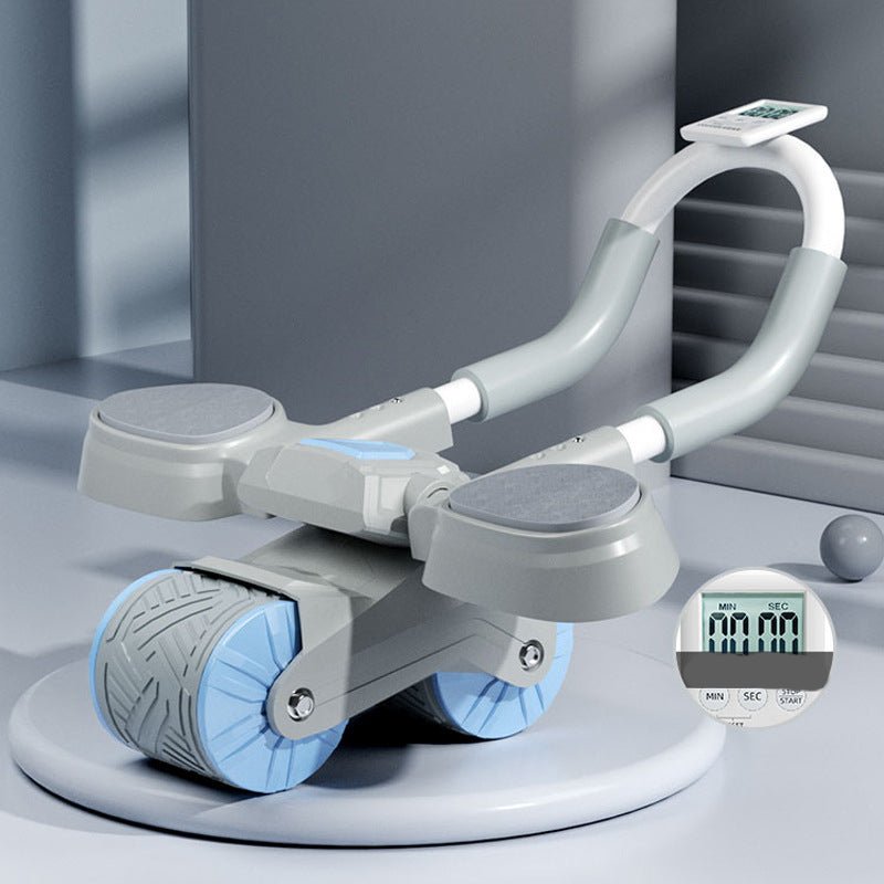 Bauchroller mit Ellbogenstützen und ergonomischen Griffen für umfassendes Core-Training – Schwarz/Grau | Sansoti