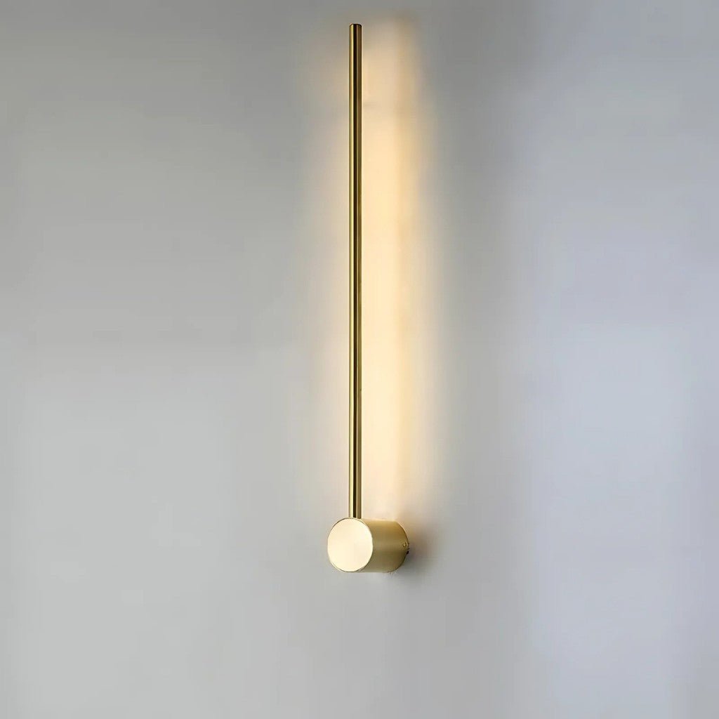 Minimalistische LED Wandlamp Aluminium 60-80cm Zwart Goud Woonkamer Slaapkamer Hal Modern Strak Design | Sansoti