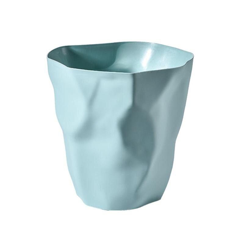 Trash Bin Plastic 27cm White Minimalist Scandinavian Design Bathroom Office Waste Bin Compact Modern Shape | Sansoti