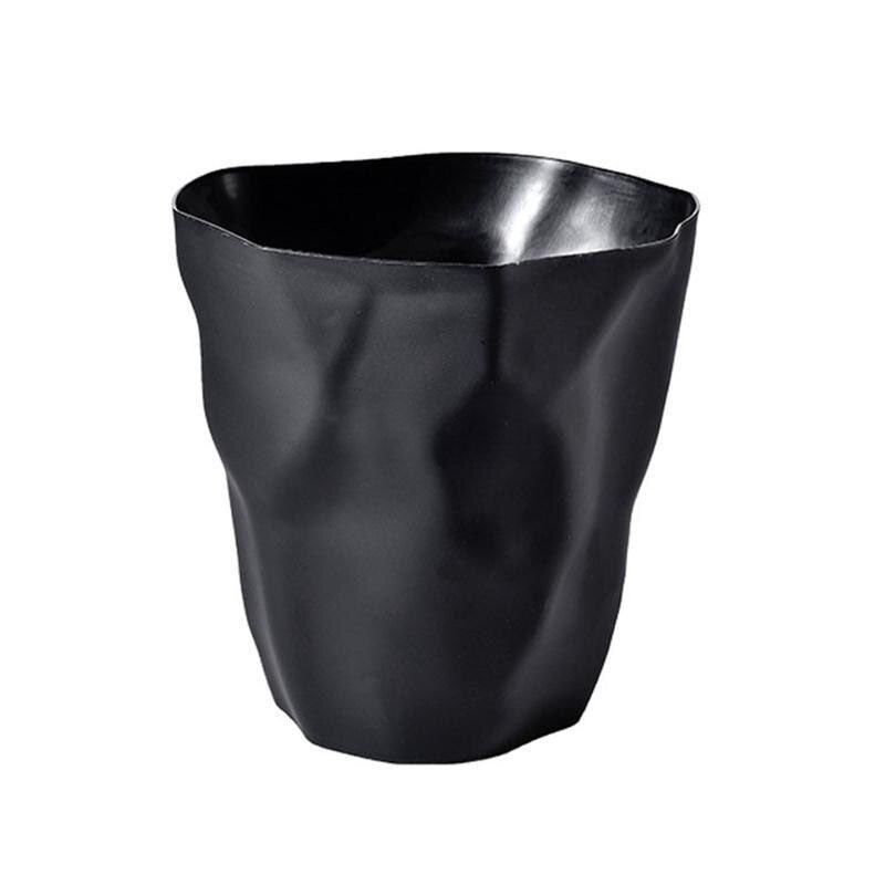 Trash Bin Plastic 27cm White Minimalist Scandinavian Design Bathroom Office Waste Bin Compact Modern Shape | Sansoti