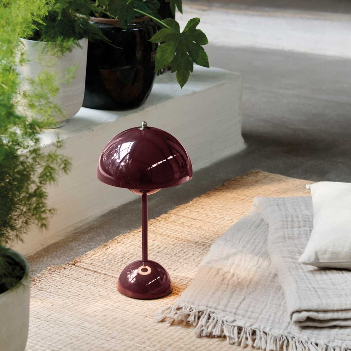 Lampe de table champignon LED USB rechargeable sans fil chevet bureau lumière d'ambiance intérieur | Sansoti