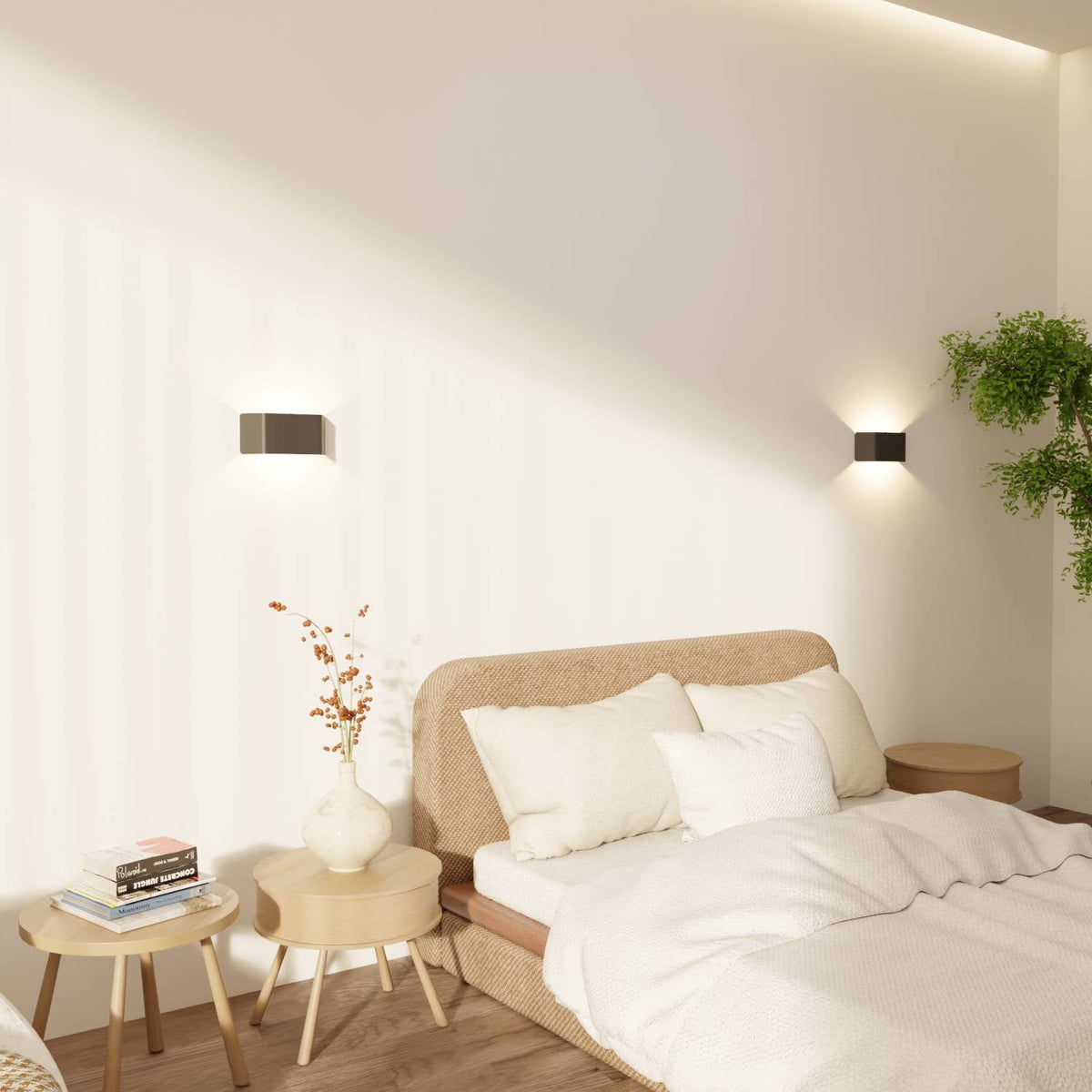 Modern wall lamp with warm 2700K light and IP54 protection for indoor and outdoor use | Sansoti