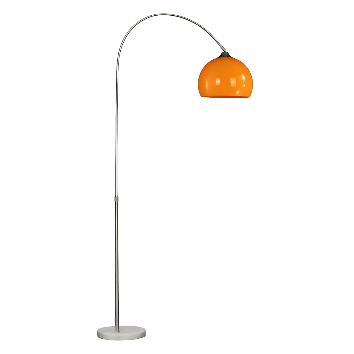 Moderne Bogen-Stehlampe mit Acrylkuppel und Metallgestell, 220 cm hoch, für Wohnzimmer und Leseecke | Sansoti