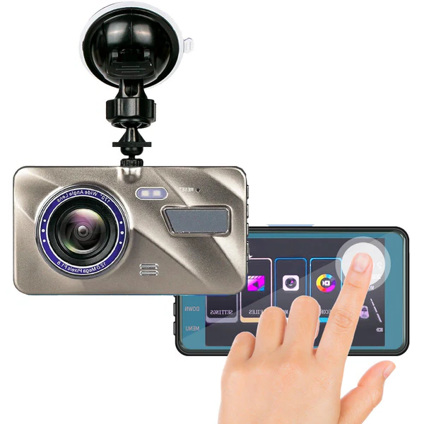 Front and Rear Dashcam with Night Vision 1080p Full HD Large Display Driving Assistance Car Recorder Security | Sansoti