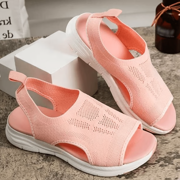 Orthopädische Sportsandalen mit verstellbarem Fersenriemen für Damen Blau Rosa Schwarz Waschbares Mesh Sommer Wandern | Sansoti