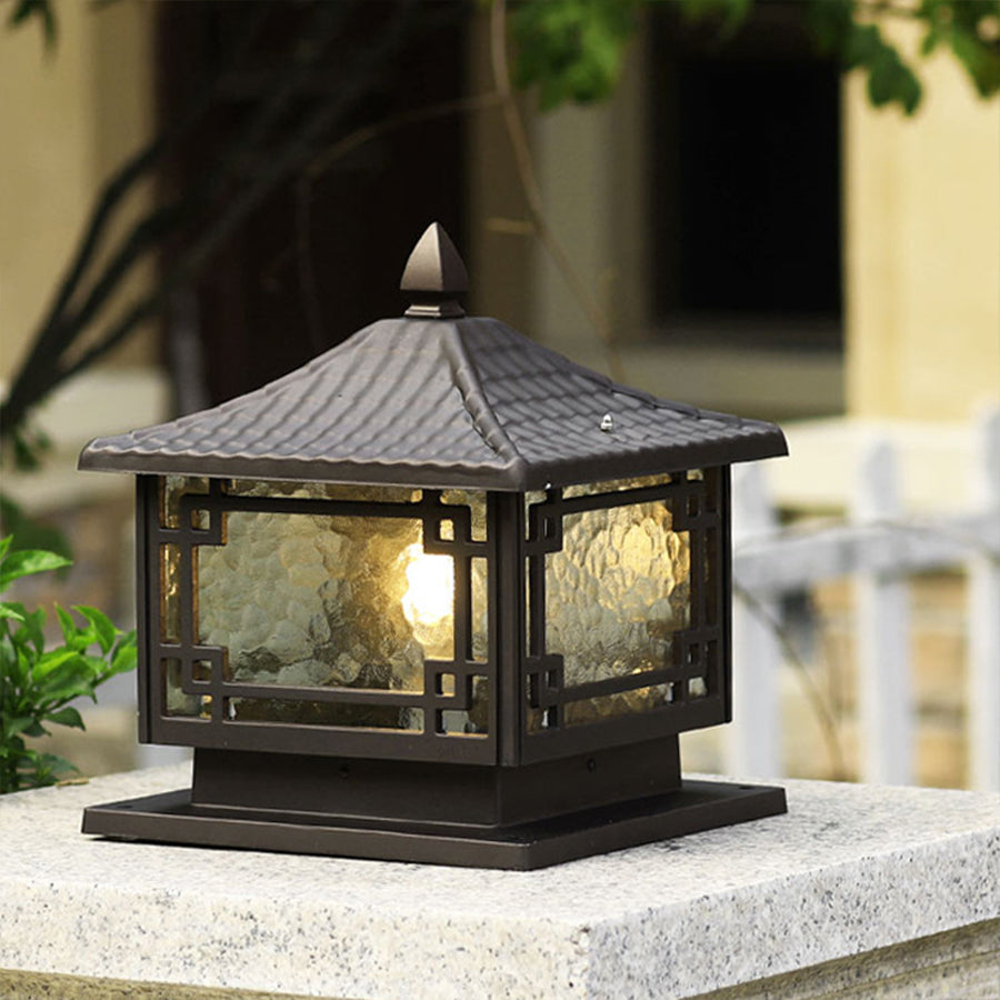 Sokkellamp Buiten Waterdicht Aluminium Koffiekleur Tuin Balkon Villa Sokkelverlichting LED Buitenverlichting | Sansoti